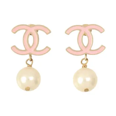 ヴィンテージ シャネル(VINTAGE CHANEL) 2011年 ピンクパール CCマーク イヤリング