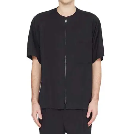 3.1Phillip Lim(スリーワンフィリップリム) 半袖ジップフロントベースボールシャツ S221-2392-LQSM-BA001
