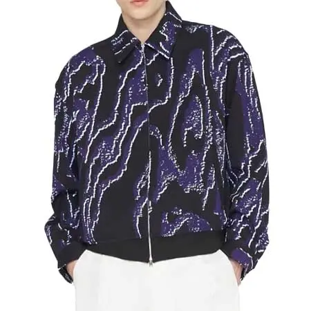 3.1Phillip Lim(スリーワンフィリップリム) プリント柄ジップフロントボウラージャケット P221-6230-PTSM-MI433
