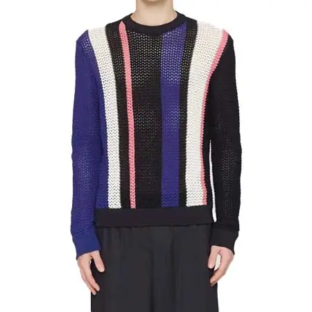 3.1Phillip Lim(スリーワンフィリップリム) 長袖ストライプ柄ポインテルプルオーバー P221-7652-SPEM-BB001