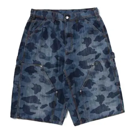 A BATHING APE(アベイシングエイプ) 1ST CAMO DOUBLE KNEE 13 OZ RELAXED FIT DENIM SHORTS 1M30-151-303