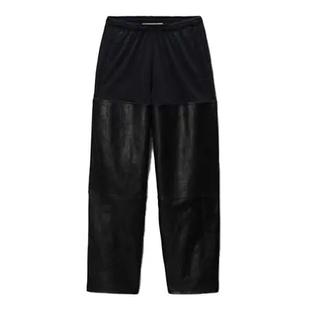 ALEXANDER WANG(アレキサンダーワン) リラックス レザー パネルスウェットパンツ