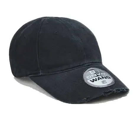ALEXANDER WANG(アレキサンダーワン) ロゴステッカー ディストレスドコットンツイル キャップ