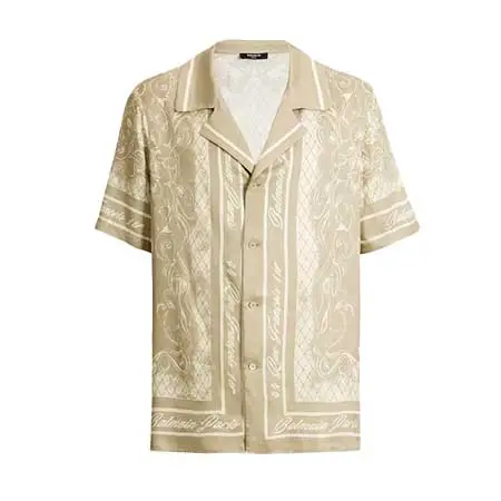 BALMAIN(バルマン) Foulard プリント パジャマシャツ HH1HN130VJ04