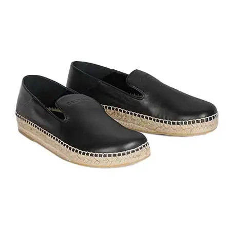 BALMAIN(バルマン) スムースレザー エスパドリーユ HM1UG411LNAP