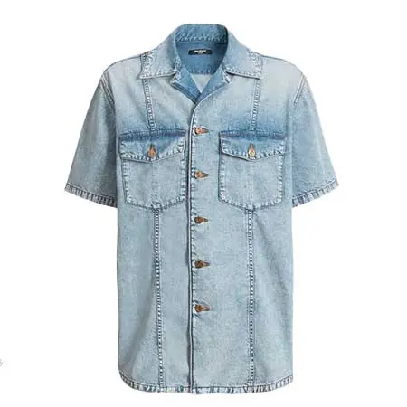 BALMAIN(バルマン) Light Blue Wash デニムシャツ HH1HB065DF97