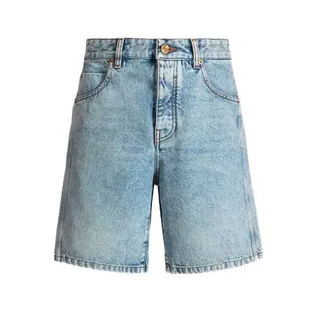 BALMAIN(バルマン) Light Blue Wash デニム バミューダパンツ HH1MA046DF97