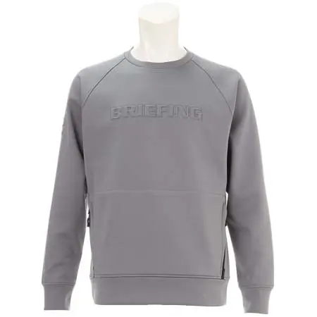 ブリーフィング(BRIEFING) MEN’S STITCHED 3D LOGO CREWNECK TOP BRG261M24