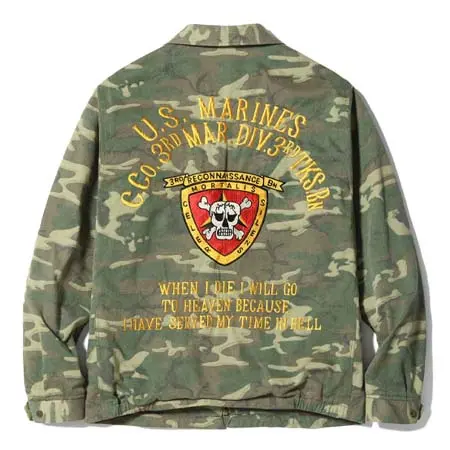 バズリクソンズ(Buzz Rickson’s) Lot No. BR15889 / TOUR JACKET ERDL CAMO U.S. MARINE CORPS 3rd MAR. DIV. 3rd TKS. BN