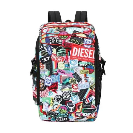 DIESEL(ディーゼル) Multifunctional backpack with stickers LU0020LUG04