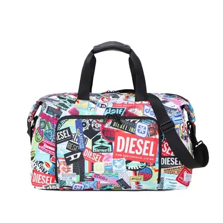 DIESEL(ディーゼル) Pratical duffle bag with stickers LU0021LUG04