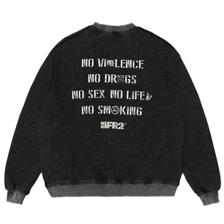 #FR2(エフアールツー) No Shit Waffle Reversible Long-sleeve T-shirt FRC4352