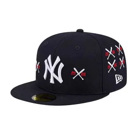 New Era (ニューエラ) 59FIFTY New Era x Spike Lee Joint ニューヨーク・ヤンキース World Series Championships Mini Bats ネイビー 15196589