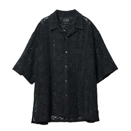 New Era (ニューエラ) Women’s 半袖 レース シャツ BLACK LABEL  15124847