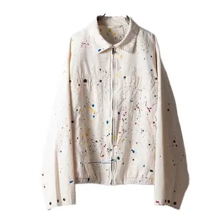 NUMBER (N)INE(ナンバーナイン) HAND PAINTED CHAIN STITCH LOGO SHORT ZIP-UP BLOUSON S25NJ002P