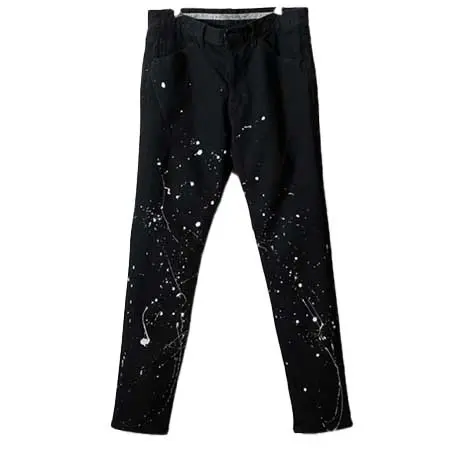 NUMBER (N)INE(ナンバーナイン) HAND PAINTED TAPERED SKINNY DENIM JEANS BLACK ONE WASH BA2NP005P