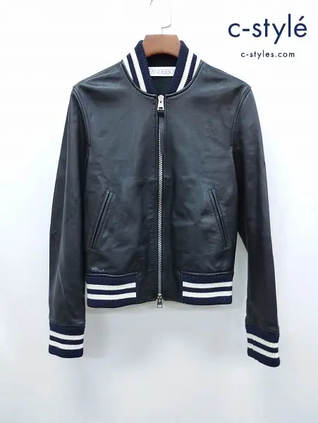 JW ANDERSON ジェイダブリューアンダーソン レザージャケット US36 ブラック JK02319C