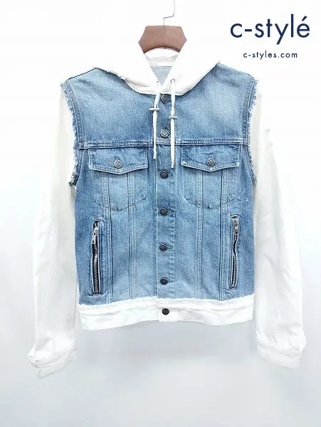 BALMAIN バルマン デニムジャケット 44 インディゴ 日本製 BH2 BOULSON HOODIE BI-MATE JACKET 8578Z112