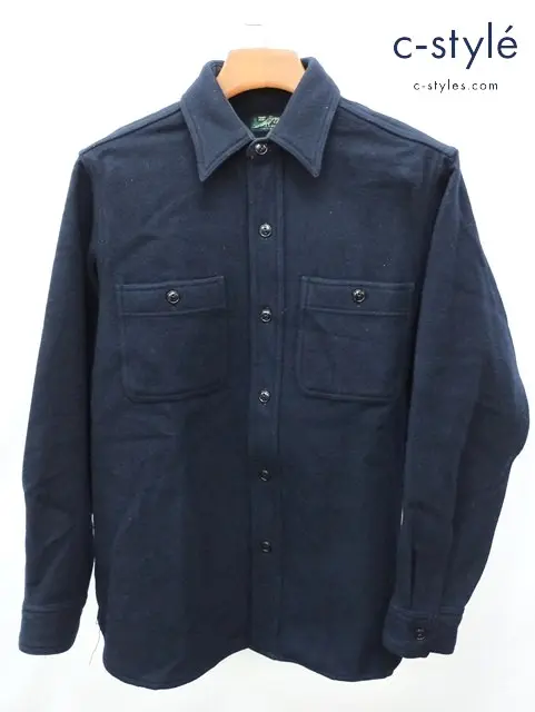SUGAR CANE シュガーケーン 長袖シャツジャケット L ネイビー 日本製 CPO SC11578