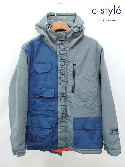 LEFLAH レフラー マウンテンジャケット XL グレー×ネイビー TASLAN NYLON MOUNTAIN JACKET