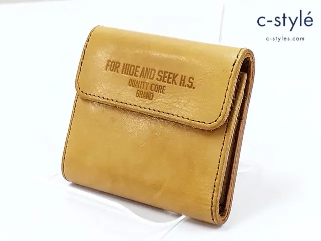 HIDE AND SEEK ハイドアンドシーク 3つ折り財布 ベージュ系