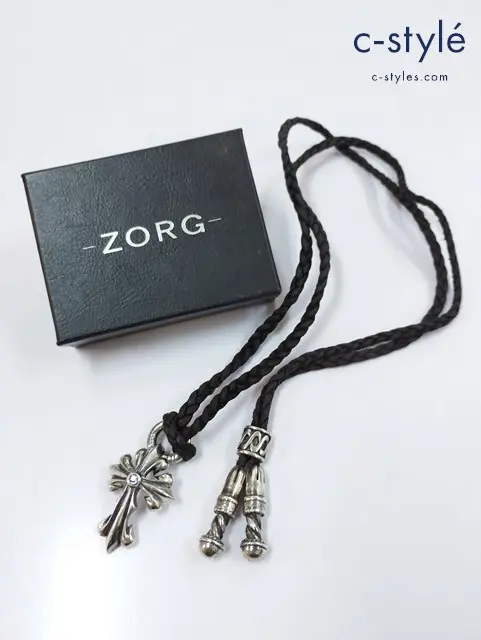 HOLY GRAVE ホーリーグレイブ クロスネックレス シルバー×ブラック ペンダント レザーブレイド
