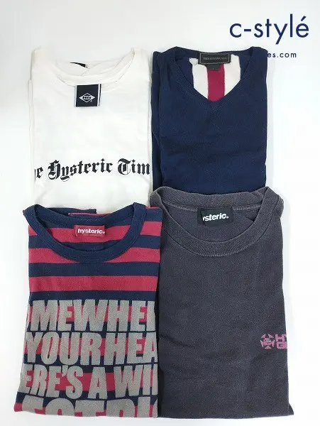 HYSTERIC GLAMOUR ヒステリックグラマー Tシャツ 長袖ニット M F 2 綿100% シルク100% 計4点