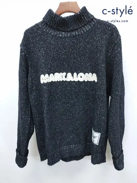 MARK&LONA マーク&ロナ セーター 50 ブラック ゴルフニット MLM-2D-AB05