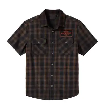 HARLEY-DAVIDSON(ハーレーダビッドソン) バー＆シールド チェック半袖シャツ 9650325VM MMM