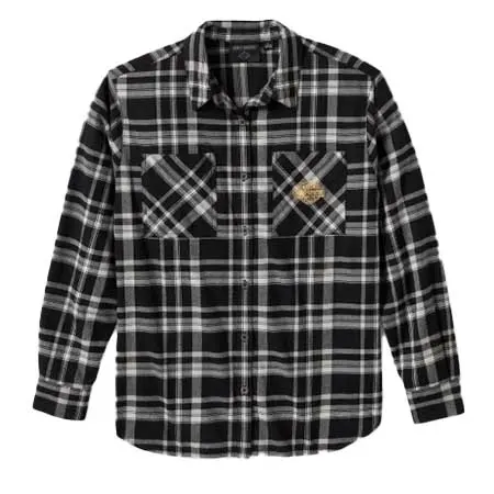HARLEY-DAVIDSON(ハーレーダビッドソン) パッチ ウーブン ロングスリーブシャツ 9655625VW MMM