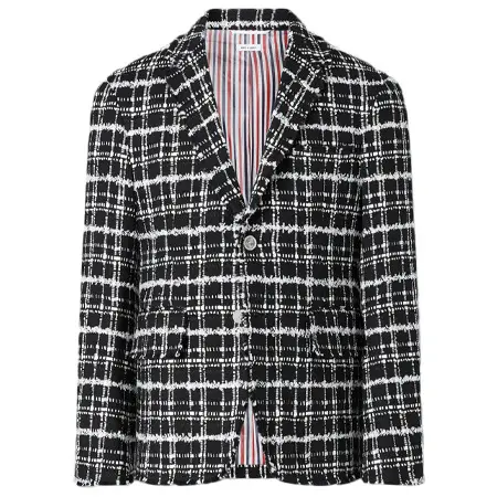 Thom Browne(トムブラウン) リブツイードほつれたエッジ スポーツコート