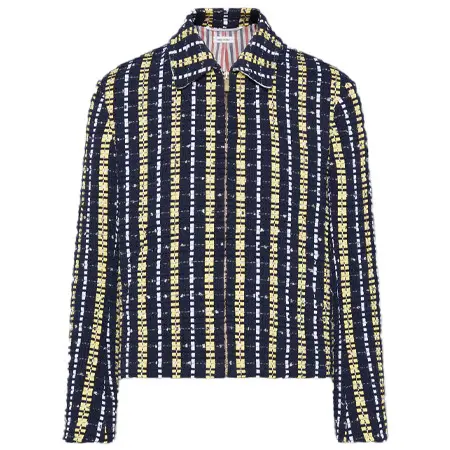 Thom Browne(トムブラウン) レップ ストライプ グログラン ツイード ゴルフジャケット