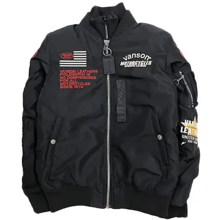 vanson(バンソン) VANSON MA-1 FLIGHT JACKET バンソン ナイロン フライトジャケット 中綿 nvjk-2504