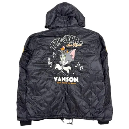vanson(バンソン) VANSON×TOM&JERRY バンソン トムとジェリー コラボ 裏ボア キルティングジャケット tjv-2442