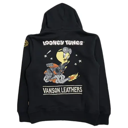 vanson(バンソン) VANSON×LOONEY TUNES Warner BROS SWEATSHIRT PARKA HOODIE バンソン ルーニー ワーナー コラボ 裏毛 F/Zパーカー ltv-2510