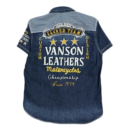 vanson(バンソン) デニムシャツ 半袖シャツ nvss-2501