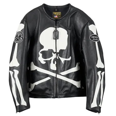 vanson(バンソン) VANSON × MASTERMIND LEATHER JACKET BONE