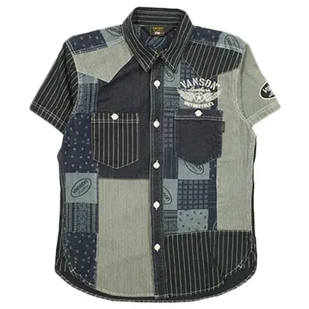 vanson(バンソン) デニムシャツ 半袖シャツ nvss-2401