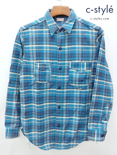FREEWHEELERS フリーホイーラーズ フランネルチェックシャツ ブルー系 THE UNION SPECIAL G.F.STIFEL & Co.