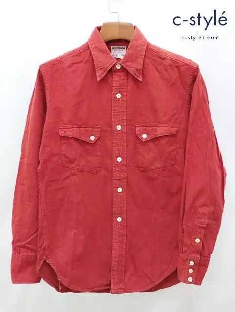 JOE McCOY ジョーマッコイ ウエスタンシャツ 15 レッド Western Ranchman Lot.103