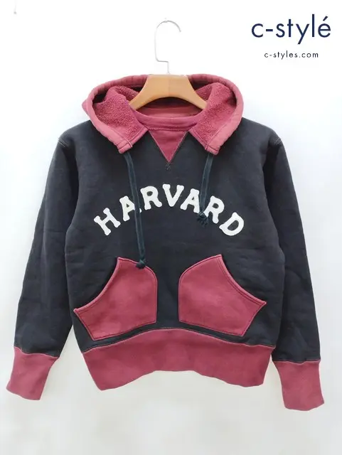 FREEWHEELERS フリーホイーラーズ パーカー 36 ブラック系 Power Wear HARVERD 後付けパーカー