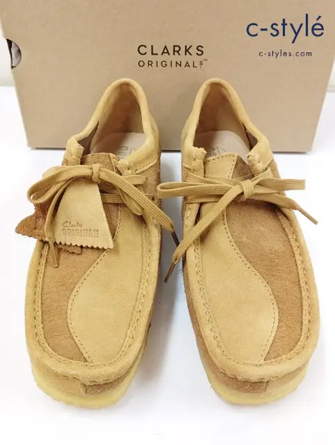 Clarks クラークス シューズ 25.5cm ベージュ系 Wallabee Tan Combi 26175917