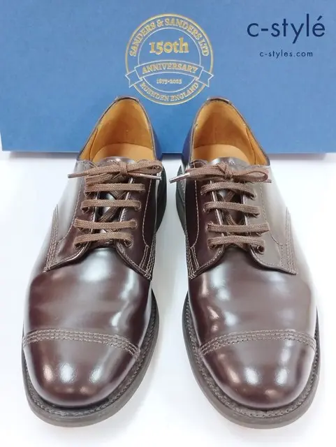 SANDERS サンダース 革靴 6 ブラウン MILITARY DERBY SHOES 1128R