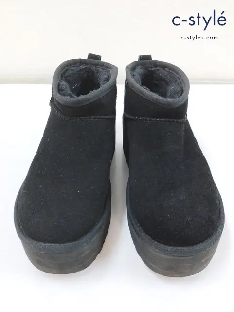 UGG アグ ブーツ 24cm ブラック Classic Ultra Mini Platform 1135092 レディース