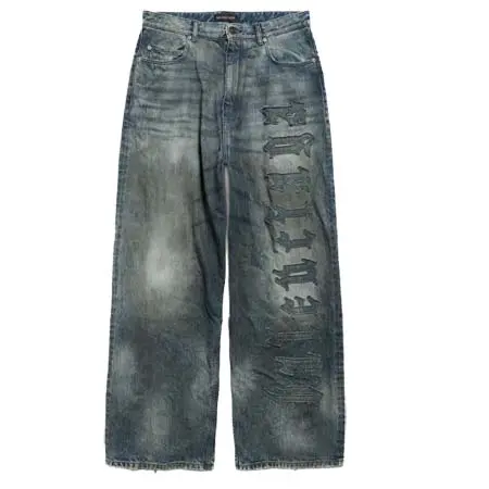 バレンシアガ(BALENCIAGA) Men’s Minimal Baggy Pants in Dirty Grey/light Blue