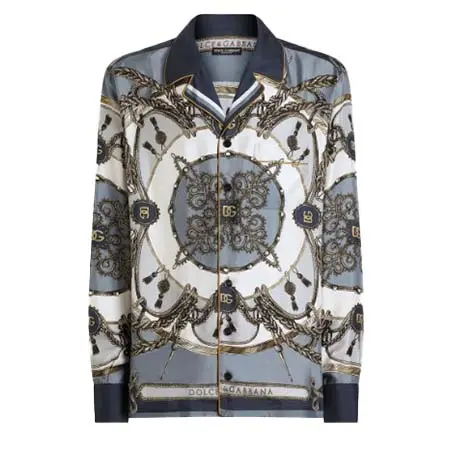 ドルチェ&ガッバーナ(DOLCE&GABBANA) アパレル(洋服) カーゴプリント シルク ツイル シャツ G5IF1THI12BHT5XB