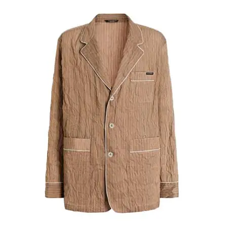 ドルチェ&ガッバーナ(DOLCE&GABBANA) アパレル(洋服) クリンクル ストライプ ファブリック シャツスタイル バニティ ローブ G2WK2TFBMFTS8054