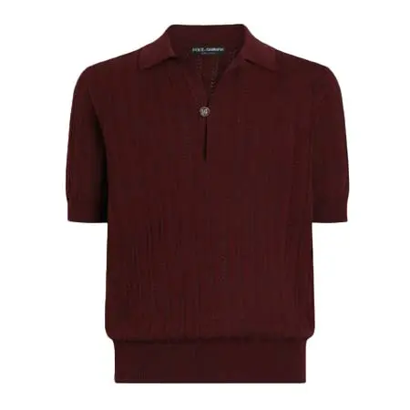 ドルチェ&ガッバーナ(DOLCE&GABBANA) アパレル(洋服) オープンワーク コットン ポロシャツ GXZBRTJBCJOF0130