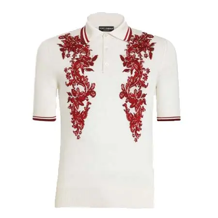 ドルチェ&ガッバーナ(DOLCE&GABBANA) アパレル(洋服) インターシャ シルク ポロシャツ GXZ02TJBSPMW8266