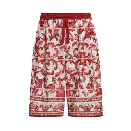 ドルチェ&ガッバーナ(DOLCE&GABBANA) アパレル(洋服) マヨリカプリント ブロドリー アングレーズ レース バニティ バミューダ ショートパンツ GP21RTHH5E6I63TN